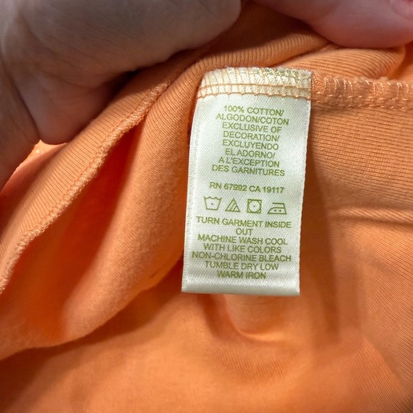 Sigrid Olsen Women's Size XL Peach Beaded  T-Shirt Top - Picture 10 of 10